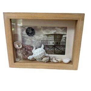 NWOT Beach Themed Shadow Box Picture Frame for 4x6 picture Aaron Brothers
